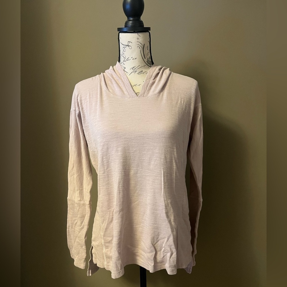 Columbia Lightweight Hoodie Women Medium Pullover Hiking Athleisure Beige